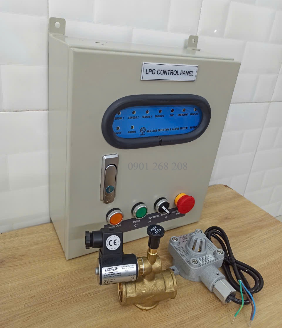 tu bao ro gas co dieu khien van ngat gas tu dong